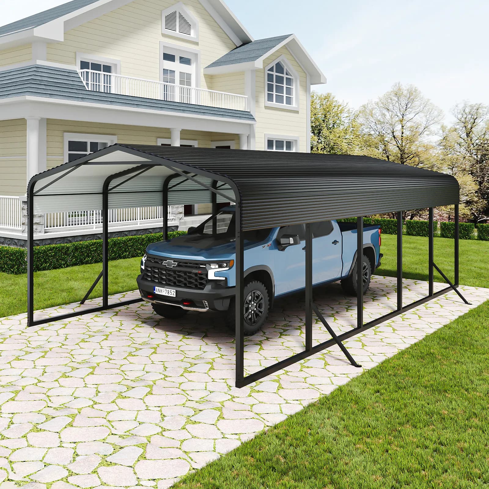 15x25FT Metal Car Carport(package E)
