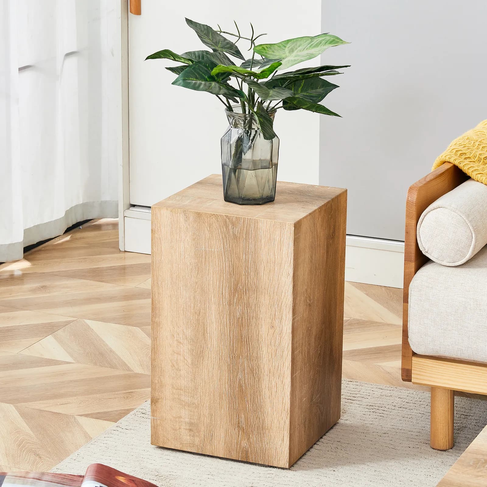 Elevate your living space with this modern MDF coffee table that showcases smooth, light…