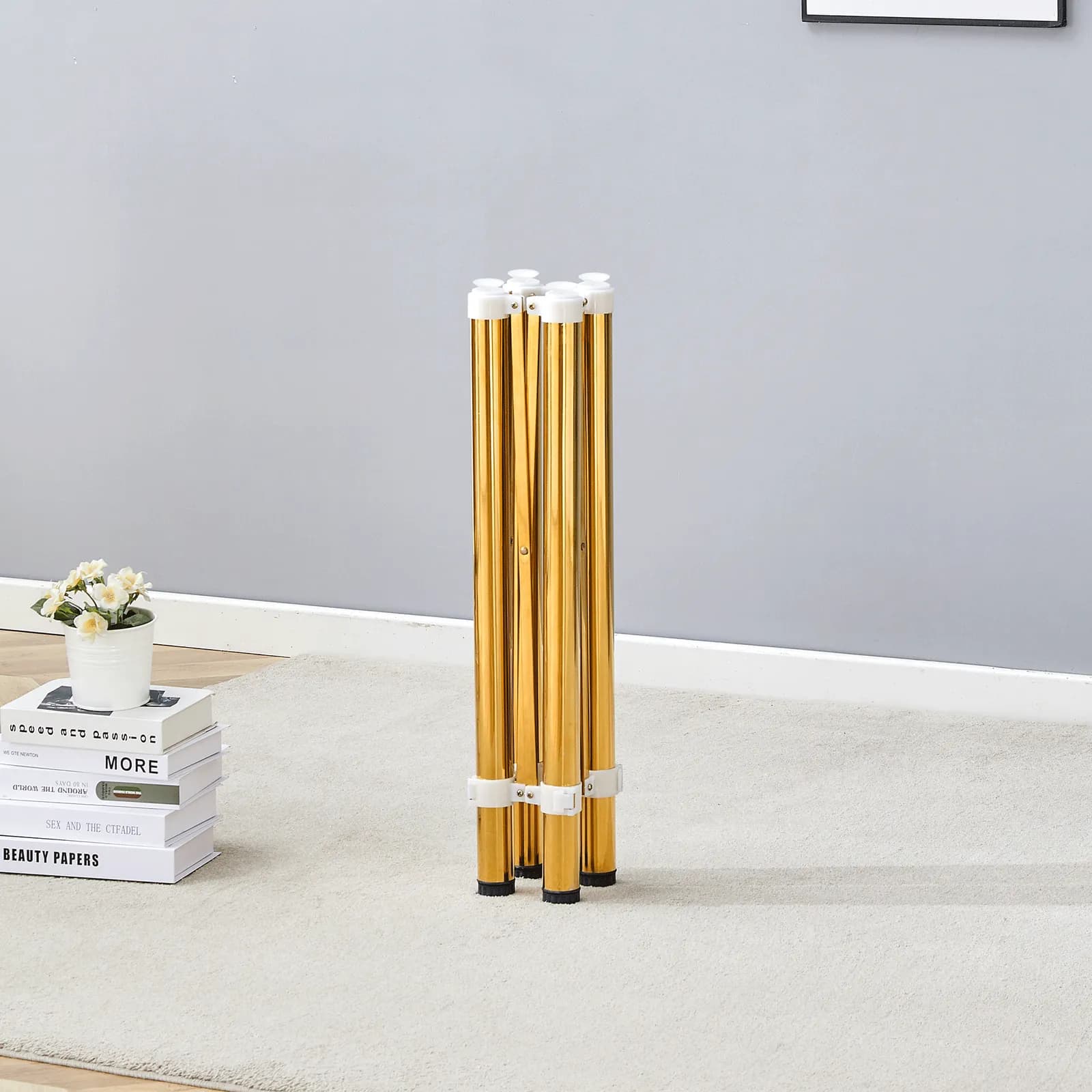 Only Table Leg, Simple Golden Stainless Steel Folding Table Frame - Multifunctional,…