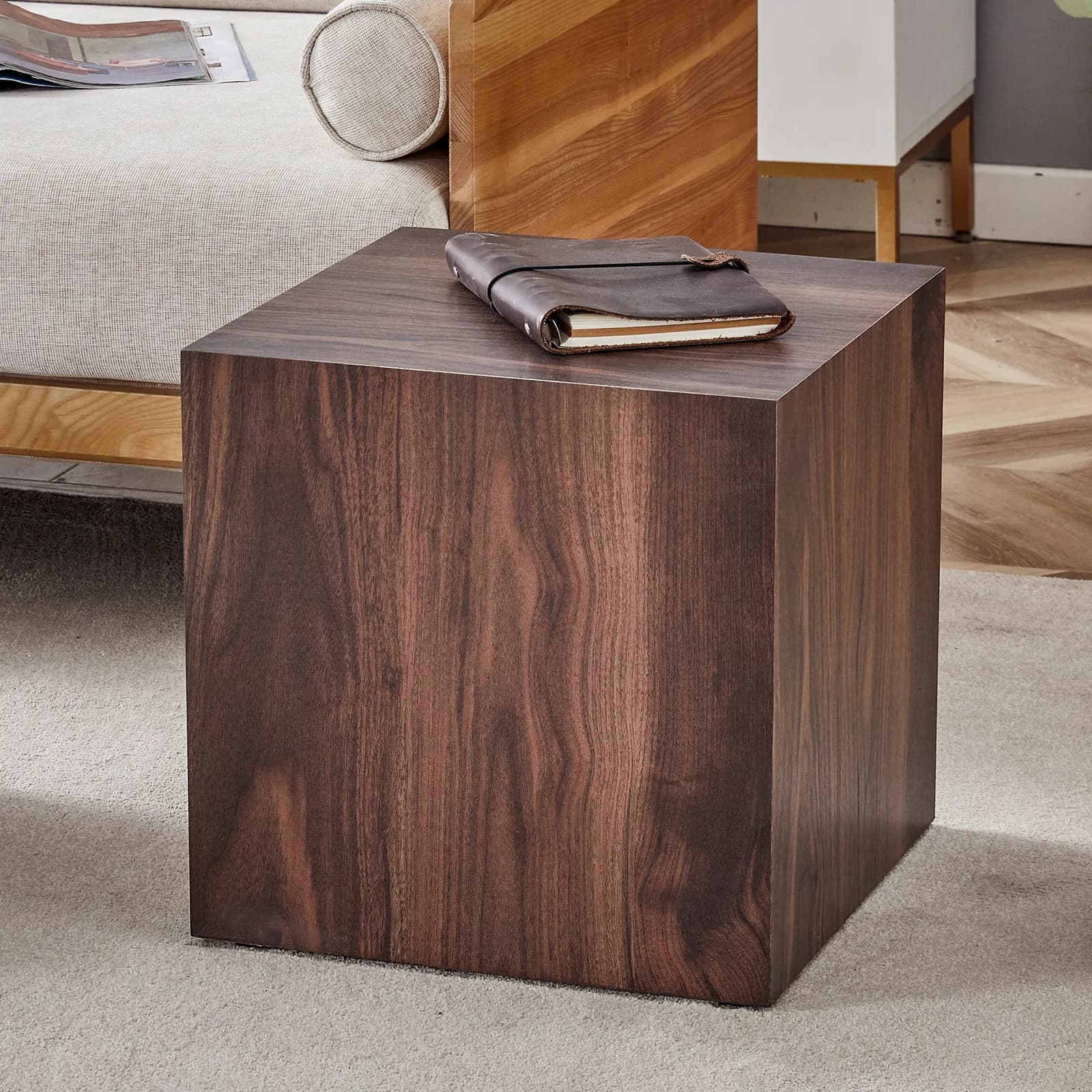 15, 7*15, 7 Inch Walnut Wood Grain MDF Coffee Table - Luxurious Design, Perfect Living…