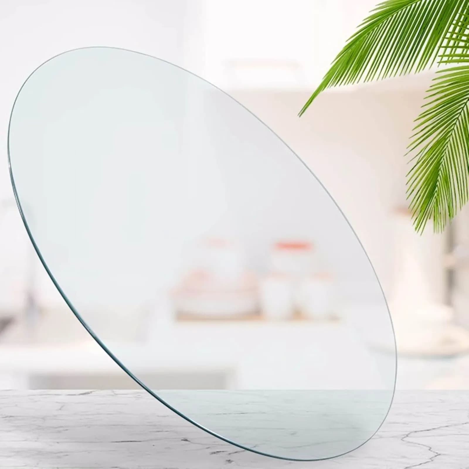 36, 02''D*36, 02''W Tempered glass table top round transparent table surface round glass…