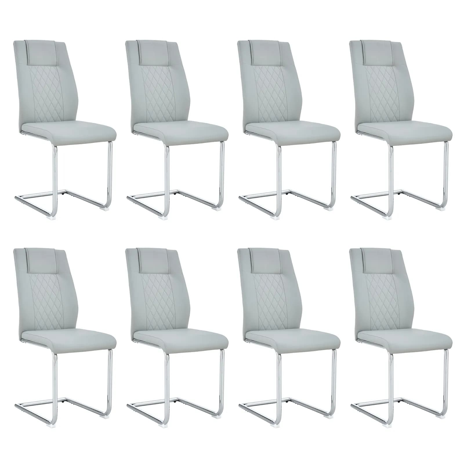 Modern Dining Chairs with Faux Leather Padded Seat Dining Living Room Chairs Upholstered…